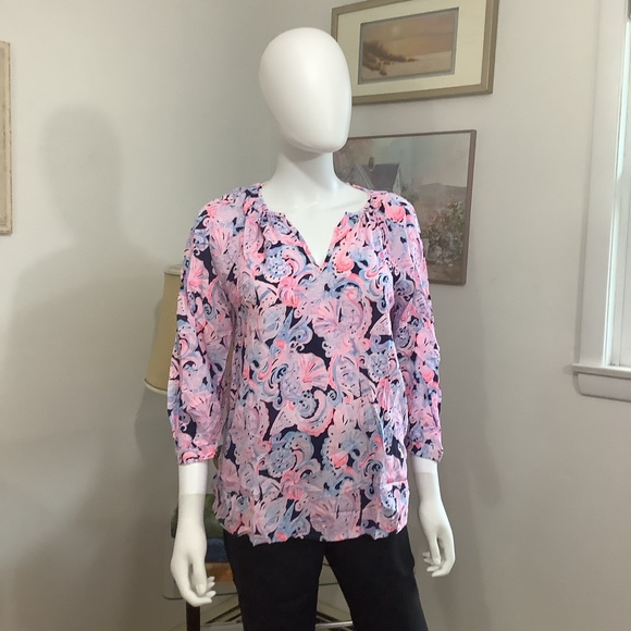 Lilly Pulitzer 3/4 Sleeve Willa Top - Picture 5 of 10